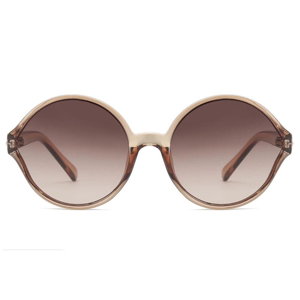 Anuli | Round Gradient Brown Fashion Sunglasses